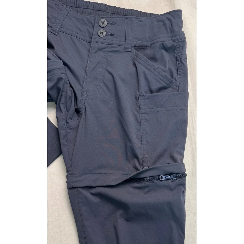 REI Co-op Girl Sahara Convertible Hiking Pants Gray Medium 10-12 Zip Off Outdoor